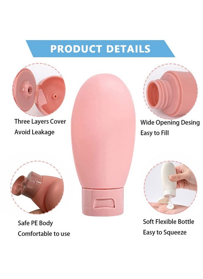 maycreate MAYCREATE® 3pcs Travel Bottles for Toiletries, 60ML Refillable Plastic Containers with Lid Small Leak Proof Empty Squeeze Bottles Kit for Toiletries, Cream, Gel, Shampoo, Lotion Dispenser  - Image 3