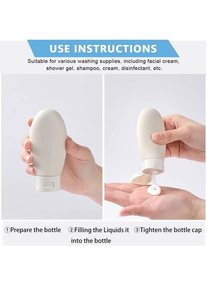 maycreate MAYCREATE® 3pcs Travel Bottles for Toiletries, 60ML Refillable Plastic Containers with Lid Small Leak Proof Empty Squeeze Bottles Kit for Toiletries, Cream, Gel, Shampoo, Lotion Dispenser  - Image 5