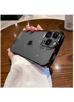 Gasin iPhone 15 Pro Mobile Phone Case Protective Cover Soft Shell Electroplated Anti-fall Black  - Image 2