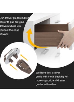 Y&D Drawer Guide Kit - Compatible with Rite-Trak II Model #168 5 Sets of Dresser Slides Metal Backing and Stop Roller  - Image 4