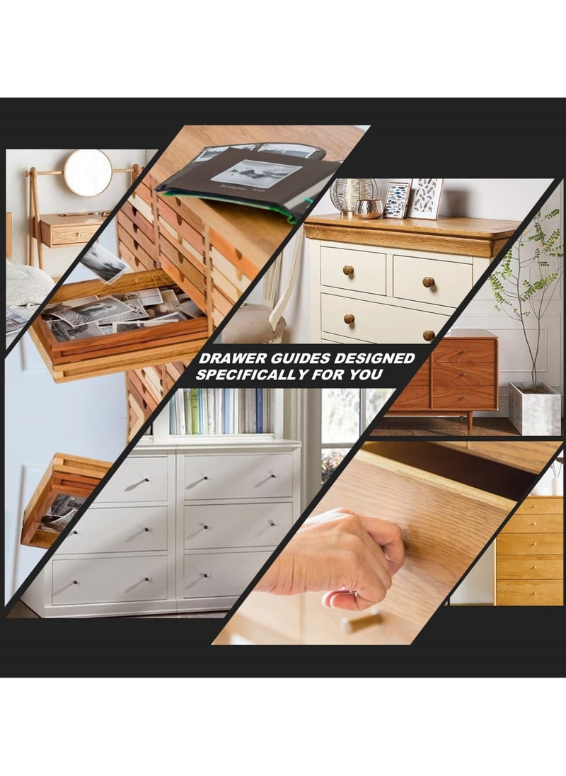 Y&D - Drawer Guide Kit - Compatible with Rite-Trak II Model #168 5 Sets of Dresser Slides Metal Backing and Stop Roller - Image 1