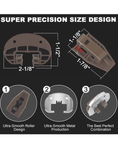 Y&D Drawer Guide Kit - Compatible with Rite-Trak II Model #168 5 Sets of Dresser Slides Metal Backing and Stop Roller  - Image 5