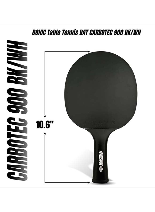 دونيك مضرب تنس الطاولة دونيك وود كاربوتيك 900 مع ألياف الكربون - مضرب بينج بونج احترافي بشفرة مقواة بالكربون، مطاط معتمد من الاتحاد الدولي لتنس الطاولة، سرعة عالية، دوران وتحكم للاعبين المتقدمين - Image 4
