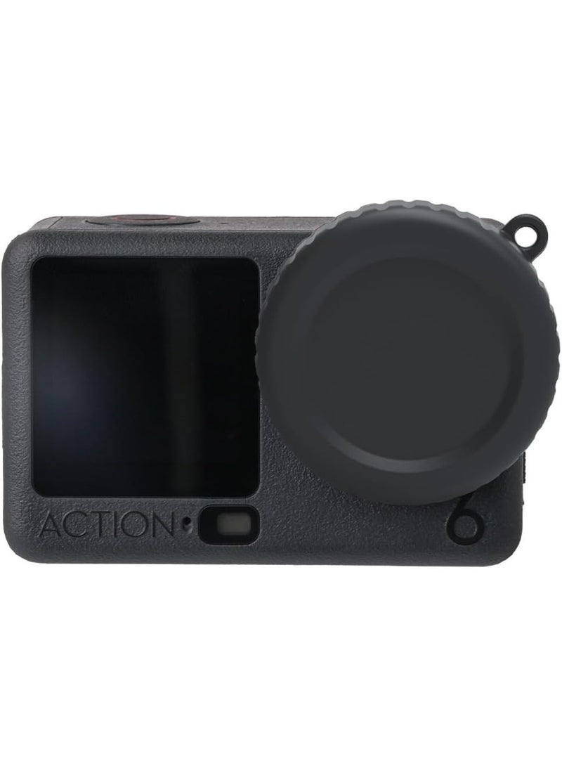 1PCS غطاء عدسة السيليكون لـ DJI Osmo Action 6 ، حماية عدسة مقاومة للصدمات المضادة للخدش ، غطاء عدسة الكاميرا الناعم والدائم لـ Osmo Action 6 الملحقات - Image 3