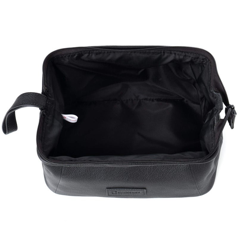 Alpine Swiss حقيبة أدوات الحلاقة من ألباين سويس لاوتر جلد طبيعي مجموعة أدوات الحلاقة حقيبة سفر - Image 2