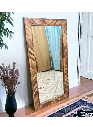 Wooden Twist Nuzzle Traditional Rectangular Hand-Carved Mango Wood Decorative Wall Standing Frame Mirror (60 X 24 Inch) - pzsku/Z9E9A3645B5B91FA4EDF3Z/45/_/1727436010/96b2d77c-9257-4877-87dc-fb7ba393cc8c