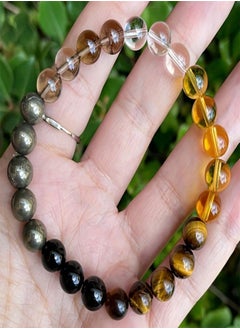 Generic Natural citrine tiger's eye obsidian bracelet  - Image 3