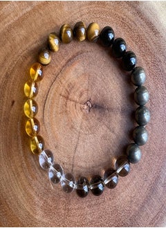 Generic Natural citrine tiger's eye obsidian bracelet  - Image 1