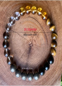 Generic Natural citrine tiger's eye obsidian bracelet  - Image 2