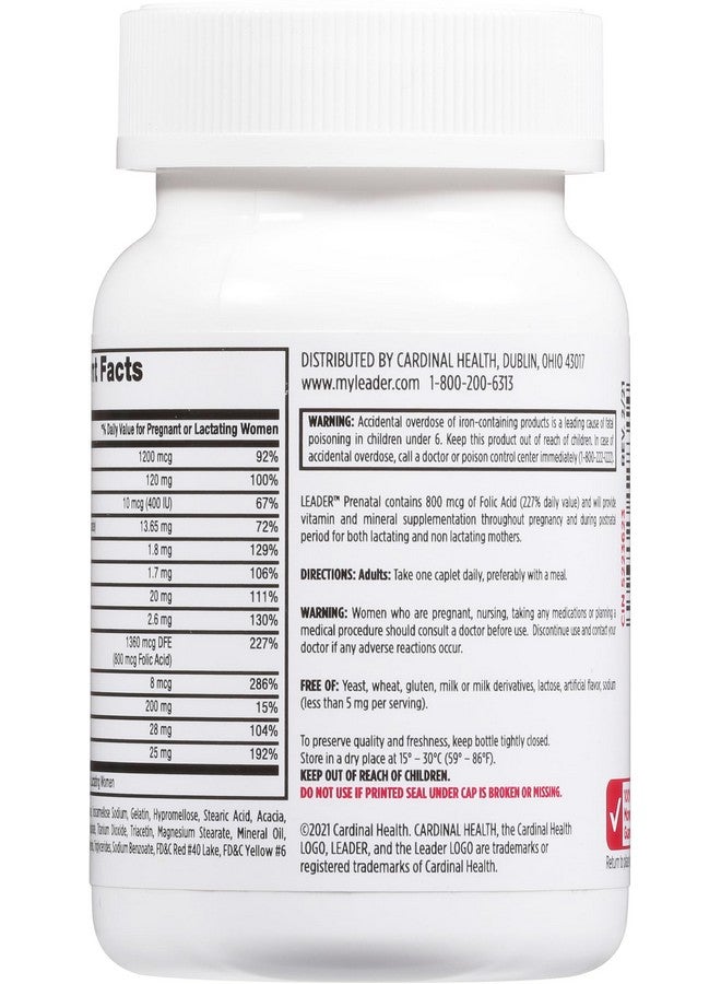 Leader Prenatal Vitamins Caplets 100 CT (Pack of 2) - Image 3