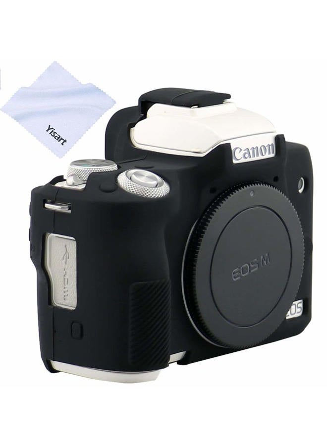 Yisau غطاء سيليكون لجسم كاميرا كانون EOS M50 (أسود) - Image 1