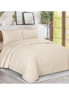 Generic Bed sheet set with elasticated edges Classic 100 % Cotton, of 3 pieces, king size,HOTEL-L016B  - Image 1