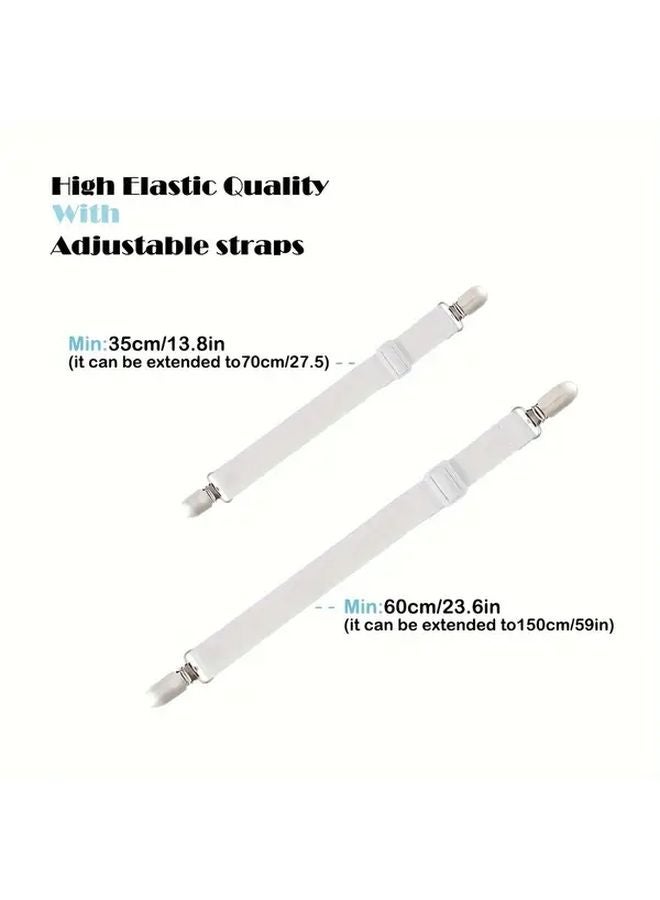 8 Pack Adjustable Bed Sheet Holder Straps 13 8 To 27 5 Inches For Mattress Sofa Tablecloth - Image 3