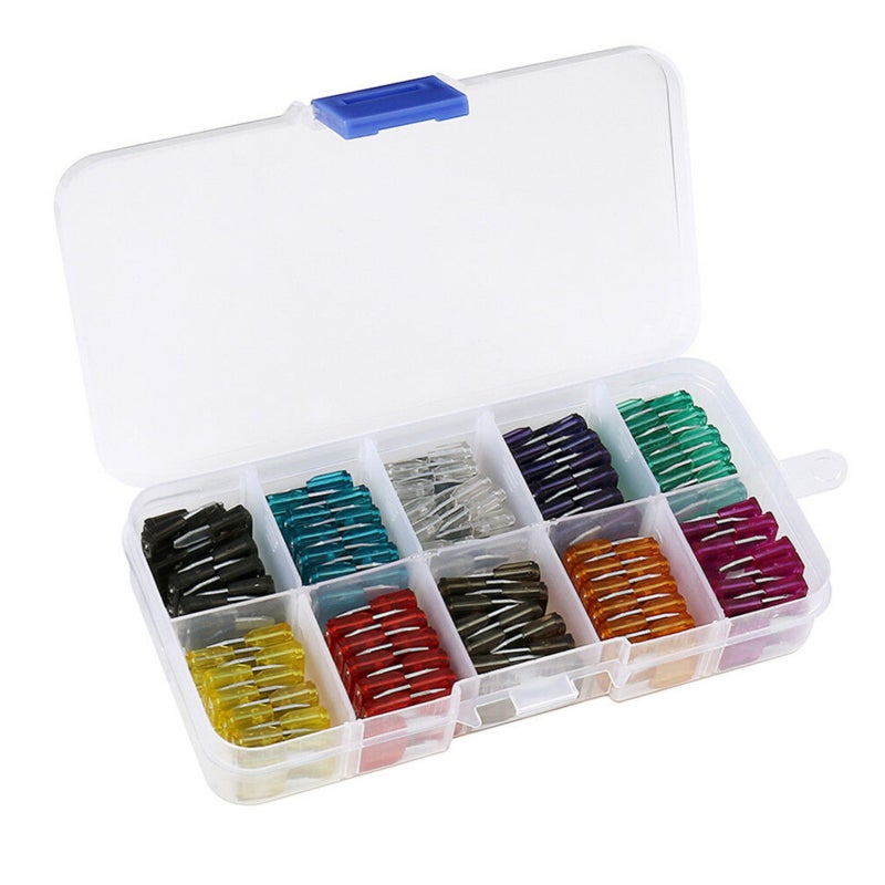 120Pcs/Box Mini Auto Fuses Set 2-35A Assorted Color-coded Carved Amp Car Van Bike Truck Fuse - Image 1
