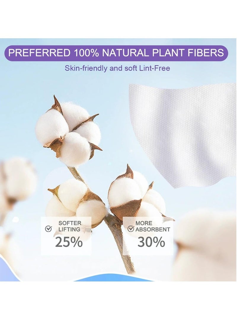 100 Count Disposable Biodegradable Soft Dry Wipes for Sensitive Skin - Lint-Free Facial Tissues for Cleansing, Skincare, and Makeup Removal - Ideal for Gentle Care and Convenience. - Image 2
