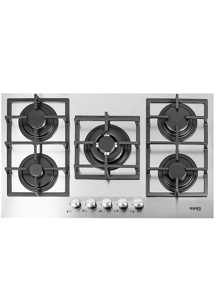 Hans Built in 90 CM Gas Stove 4 burner Stainless steel HANS 9131-05 - Image 1