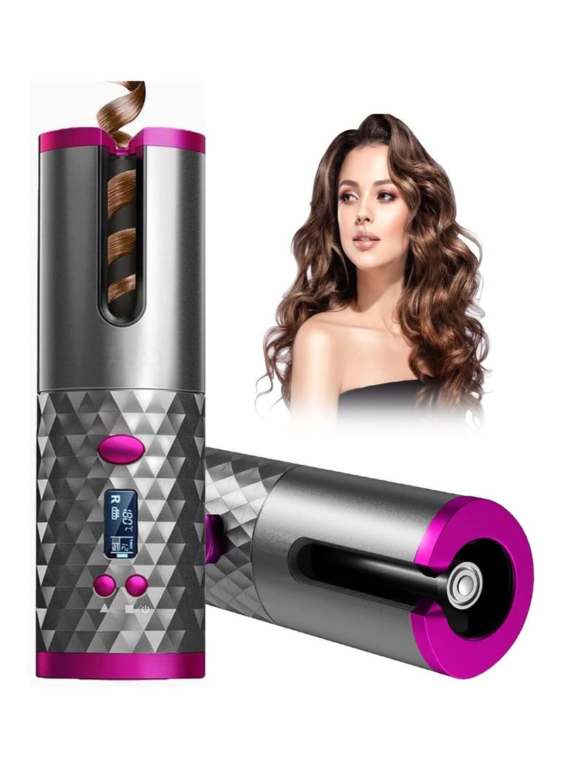 عام مكواة شعر دوارة، شرائح مجعدة، مكواة شعر لاسلكية، مكواة شعر تلقائية ببطارية مدمجة، مكواة حرارية من السيراميك محترفة، مكواة شعر تعمل بال USB محمولة وسهلة الشحن. - Image 1