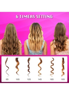 General Hair Curler Rotating Curling Tongs Curling Iron Cordless Auto Curler Restriction with Built-in Rechargeable Battery Ceramic Professional Hair Curler USB Charging and Portable  - Image 3