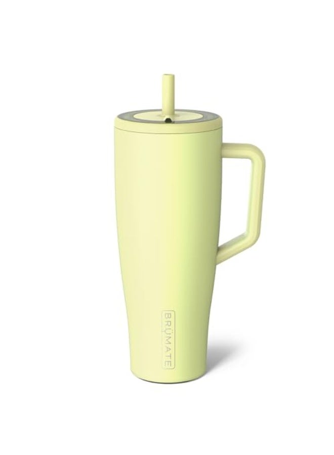 BruMate Era 40 oz Tumbler with Handle and Straw | 100% Leakproof Insulated Tumbler with Lid and Straw | Made of Stainless Steel | Cup Holder Friendly Base | 40oz (Prickly Pear) - Image 1