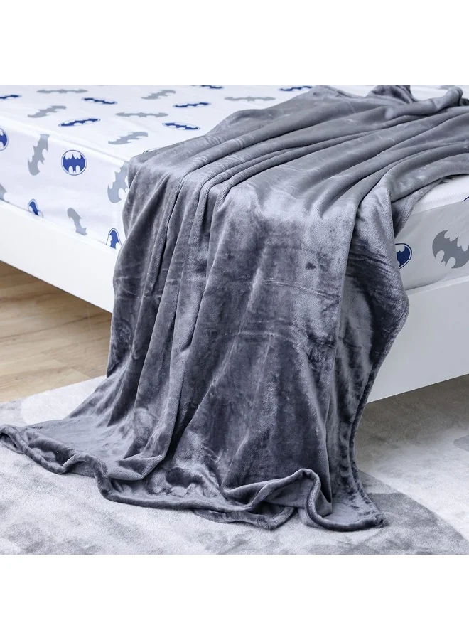 DANUBE HOME Mellow Kids Flannel Blanket 150x220cm Grey Soft Warm Blanket