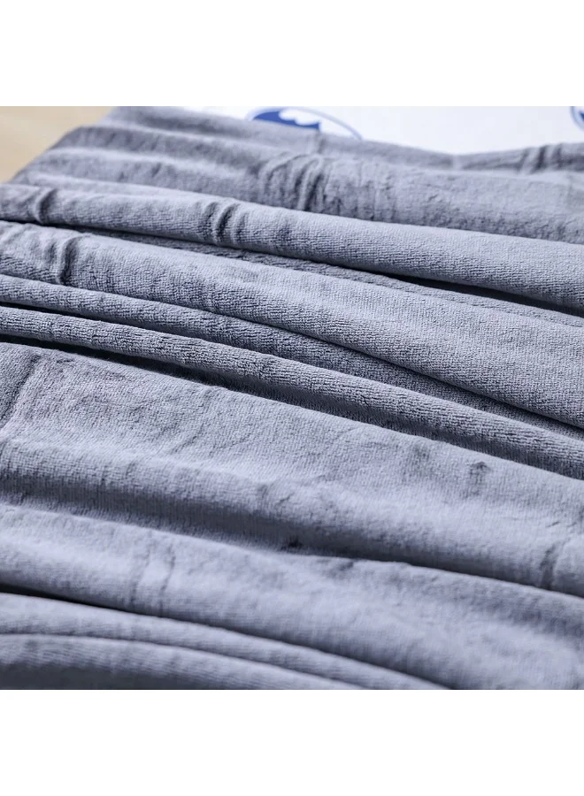DANUBE HOME Mellow Kids Flannel Blanket 150x220cm Grey Soft Warm Blanket