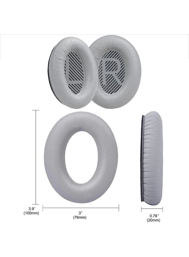 Silvery Cooling Gel Earpads Replacement for QC35 Headphones Noise Isolation - Image 3