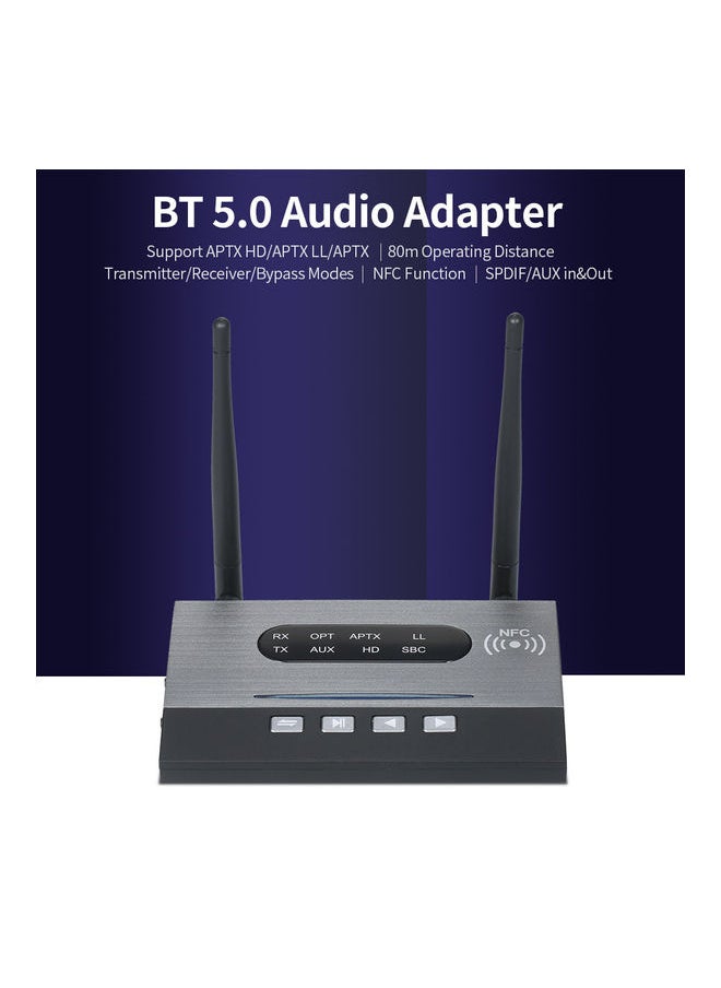 NIBEMINENT BT 5.0 Adapter Audio Receiver Transmitter V9368_P Black  - Image 2
