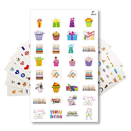 STRIVE ZEN StriveZen Planner Stickers Pack - 512 Cute Stickers, 16 Sheets, Birthday, Self Expression, Doctor Appointment, Productivity, Holiday, Budget, Travel, Health, Daily Chores - Image 1