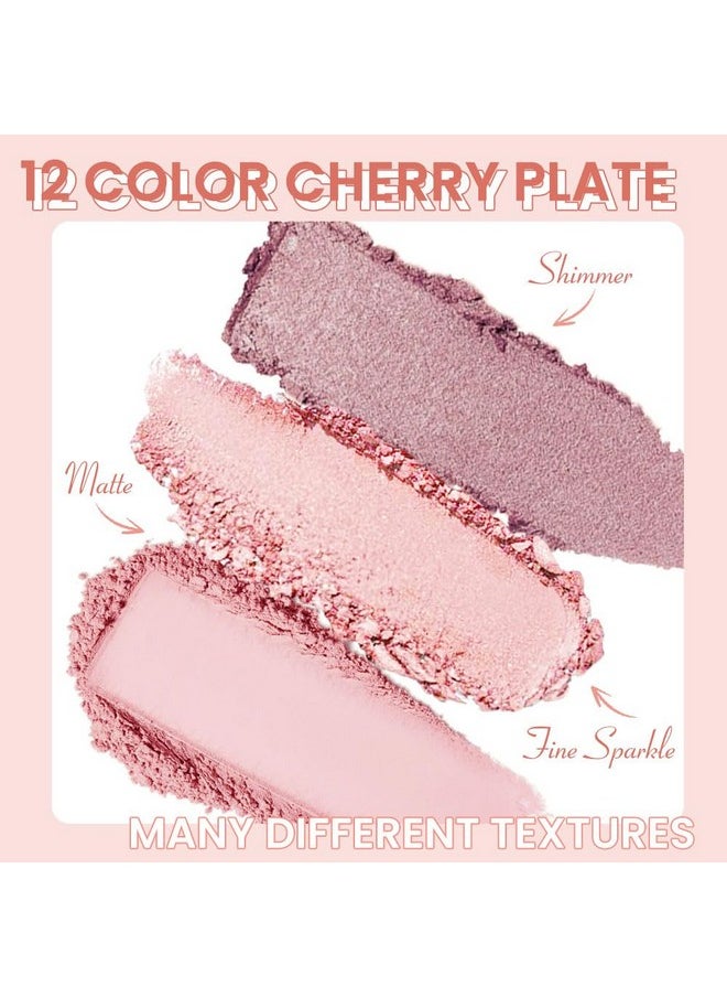 AMY'S DIARY 12-Color Pink Purple Eyeshadow Palette For Versatile Day-To-Night Looks - Blendable, Long-Lasting, And Highly Pigmented. Elevate Your Eye Makeup- Unleash Your Unique Style (07#)  - Image 2