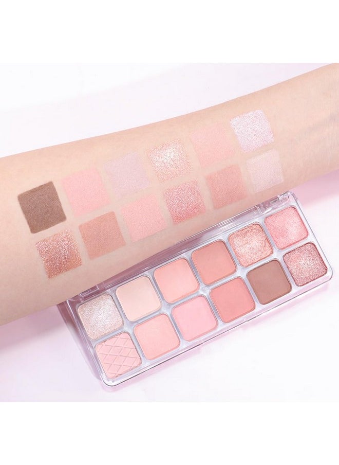 AMY'S DIARY 12-Color Pink Purple Eyeshadow Palette For Versatile Day-To-Night Looks - Blendable, Long-Lasting, And Highly Pigmented. Elevate Your Eye Makeup- Unleash Your Unique Style (07#)  - Image 3