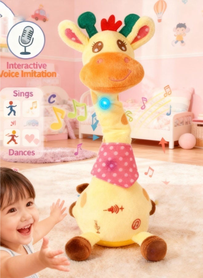 Gerenic Musical Giraffe Toy, Sings, Dances & Repeats What You Say, Shining LED Lights, Interactive Voice Imitation - Image 3
