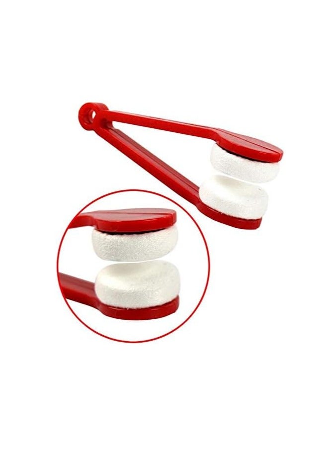 Mini Sun Glasses Eyeglass Microfiber Spectacles Cleaner Soft Brush Cleaning Tool Red  - Image 2