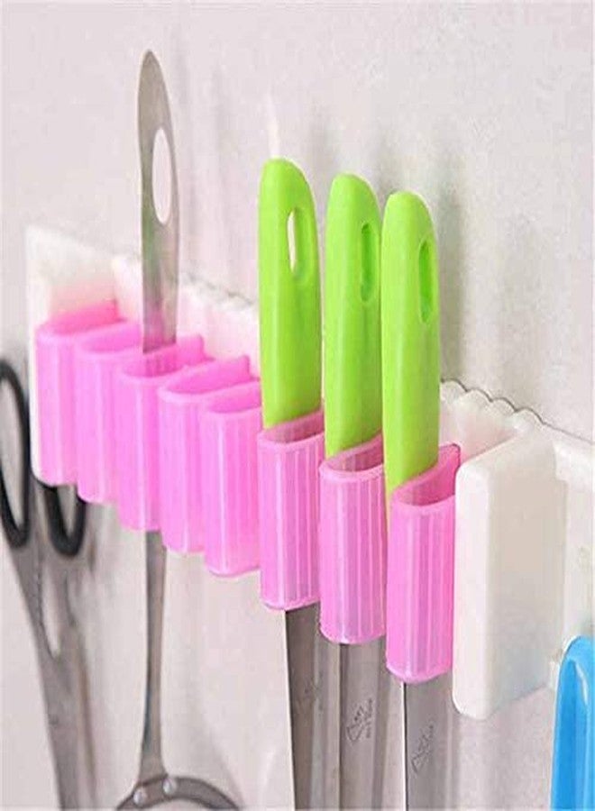 McMus Mighty Rack Plastic Wall Mount Kitchen Mighty Rack for Utensils Cutlery Holder Serving Spoons Bathroom Storage Clip Hanging Insert Organizer Rack Shelf Mighty Rack Hook (Random Color 1 Pcs) - Image 4
