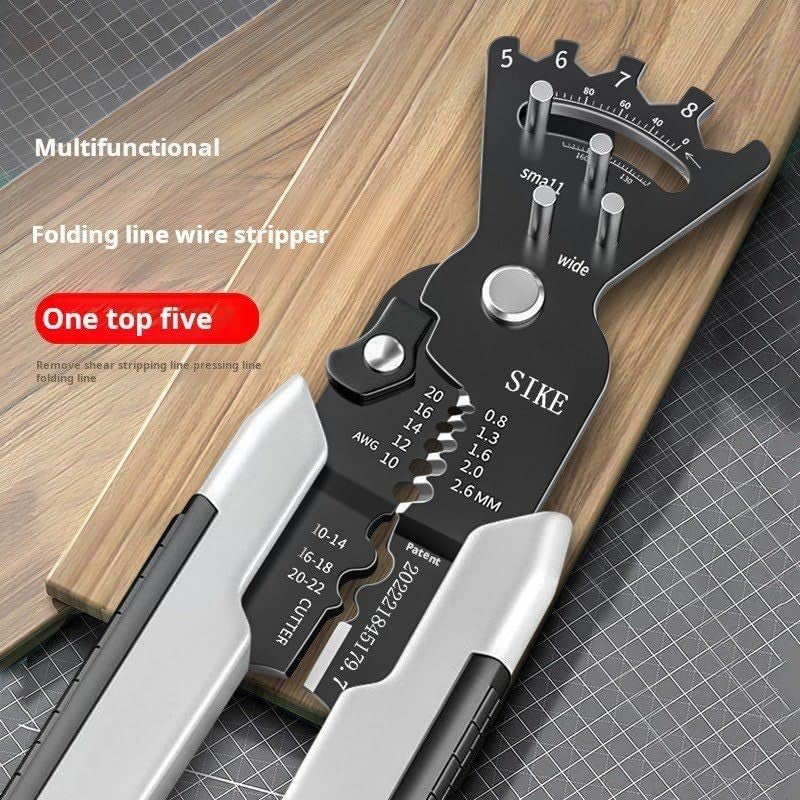 WROPZO 5in1 Cable Wire Stripping Pliers Multifunctional Hand Tool for Electricians Crimper Cutter Bending Tool Multi Colour - Image 4