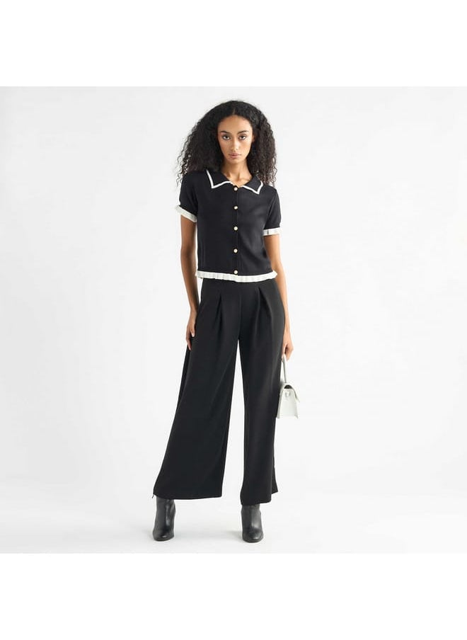 FAV - Solid Shirt with Contrast Detail - Image 1
