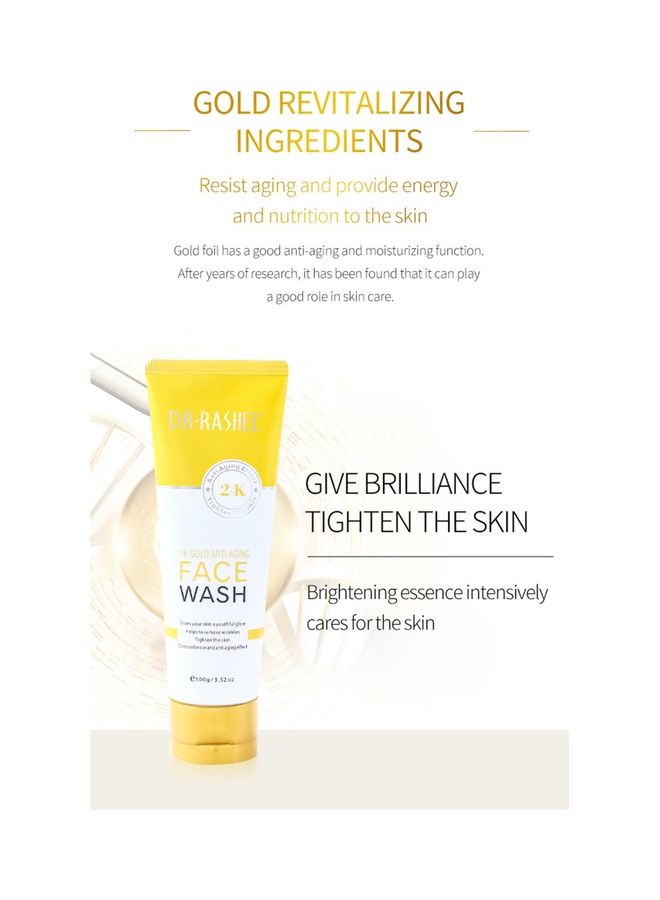 DR. RASHEL 24K Gold Anti-Aging Face Wash Gold 100grams - Image 3
