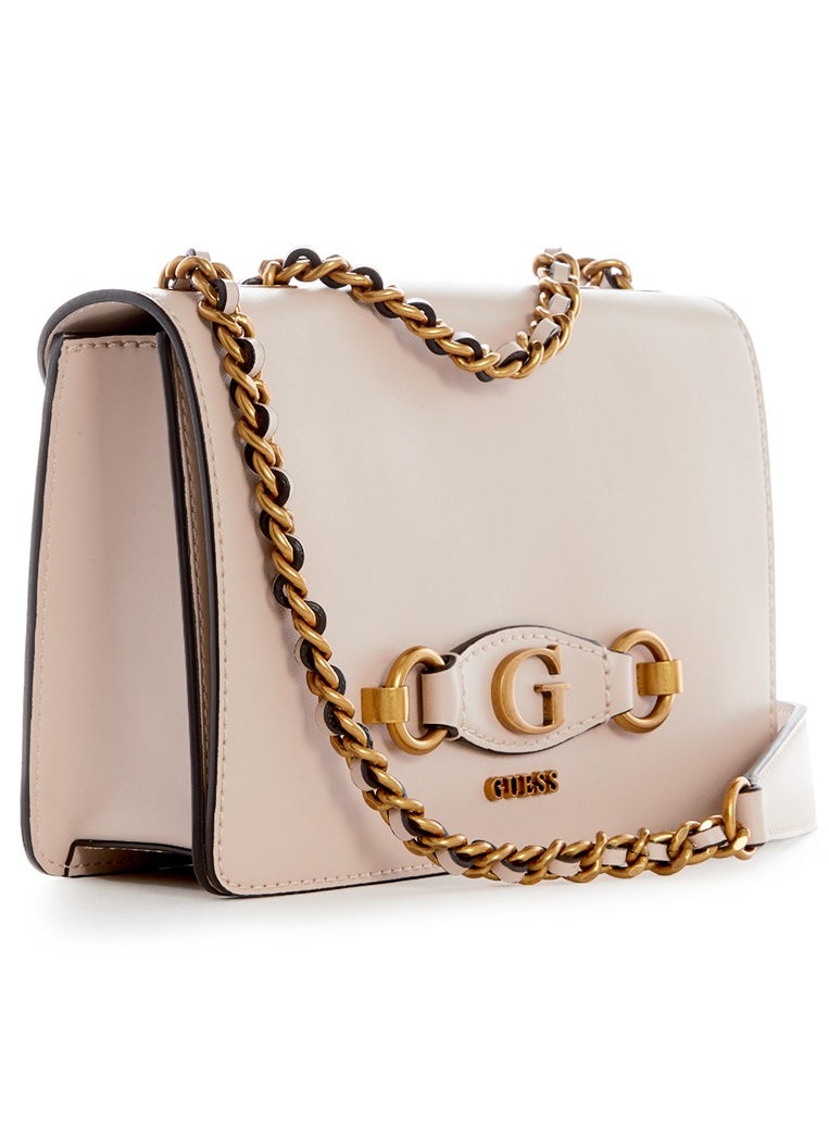 GUESS - GUESS Izzy Convertible Crossbody Flap, Dove Logo - Image 1