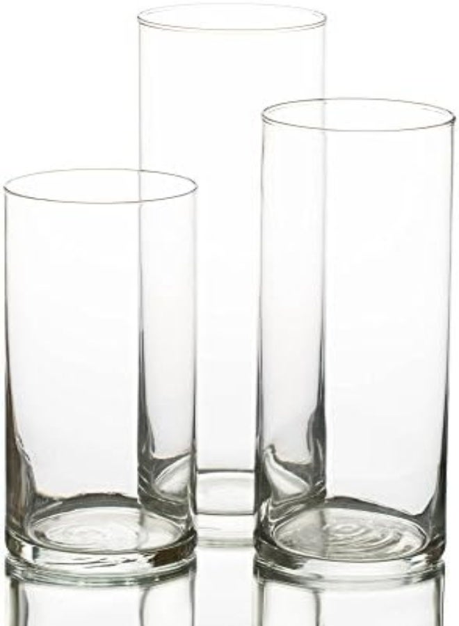 AKDC Eastland Glass Cylinder Vase Set Of 3 - Image 4