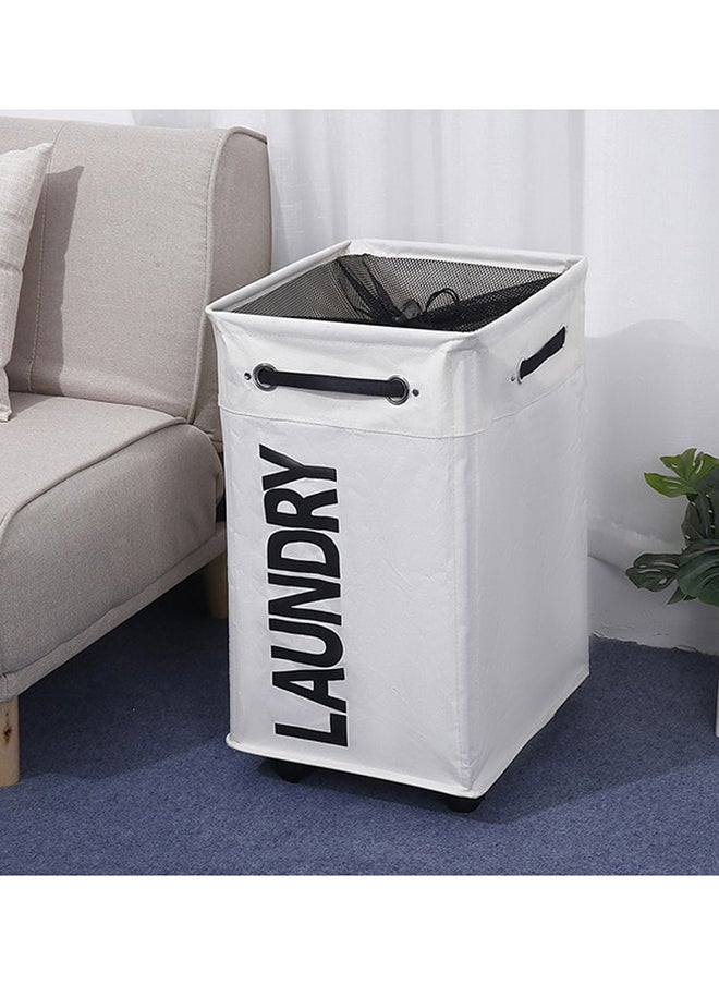 Generic Square Colapsible Laundry Basket White/Black 60cm  - Image 3