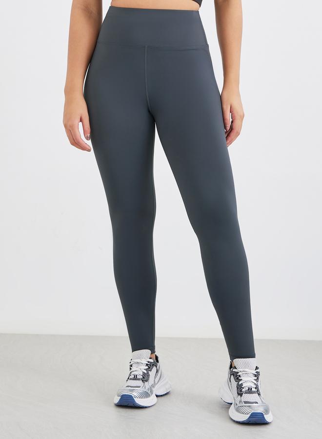 Styli Back Split Hem Detail Top and Leggings Set - Image 5