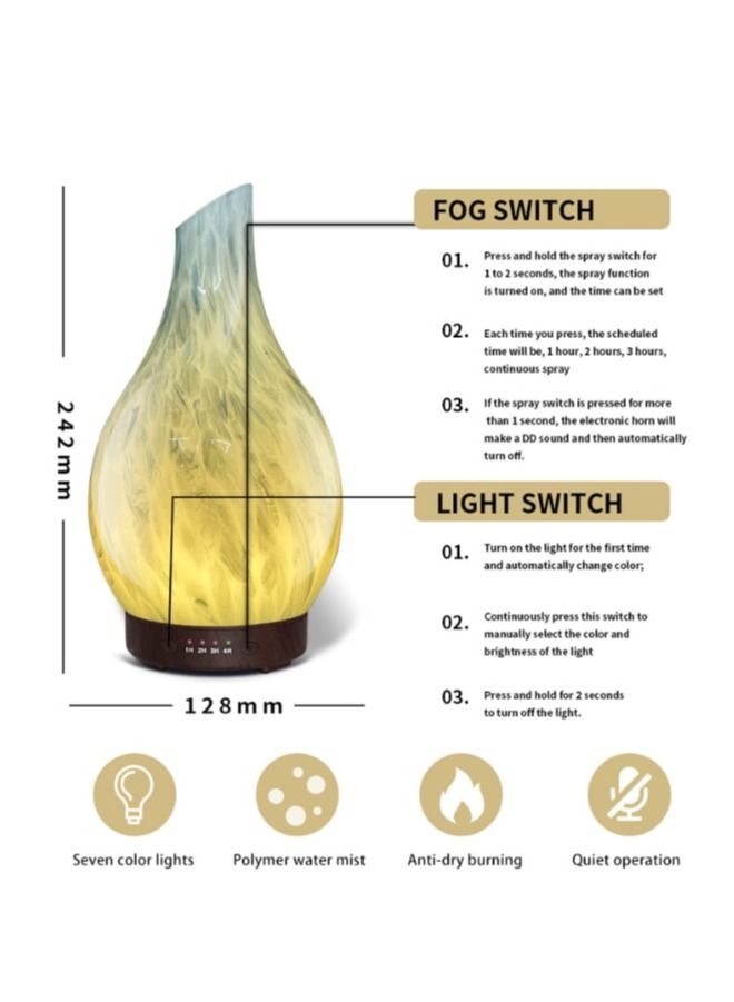 Enchanting 3D Glass Aromatherapy Diffuser  Elevate Your Senses and Surroundings with Tranquil Bliss (Brown Base)  - Image 5
