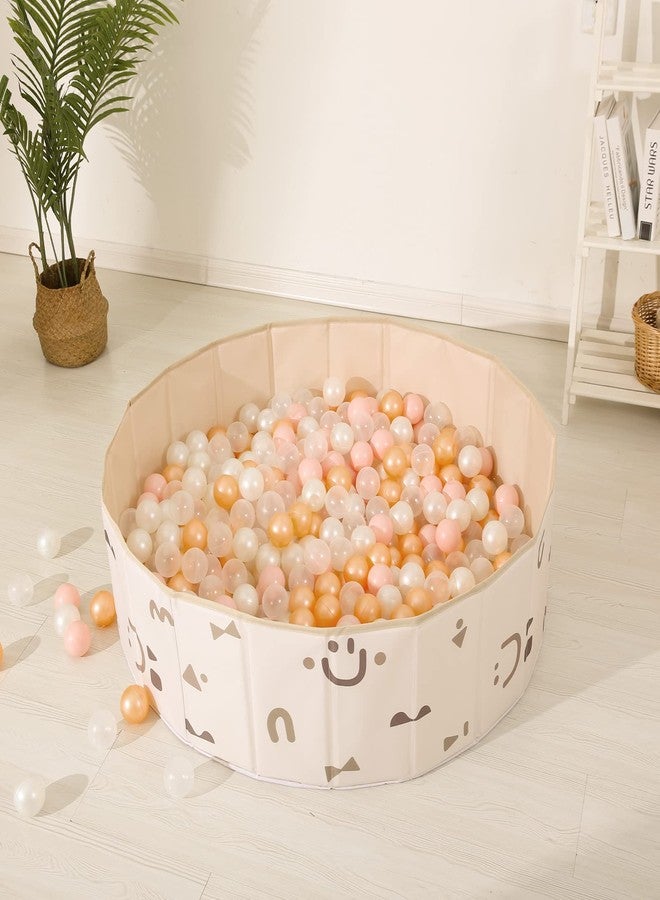 TRENDPLAY كرات بلاستيكية من تريند بلاي لأحواض الكرات - عبوة من 100 كرة مجوفة - وقت لعب آمن وممتع - مثالية لأحواض الأطفال الصغار، والحفلات، وتزيين المهرجانات، وردي + ذهبي + أبيض لؤلؤي + شفاف - Image 3