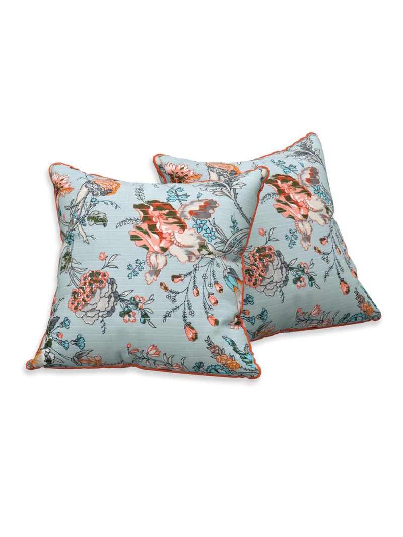 EasyGoods India Premium Cotton Cushion Covers 16x16 Inch | Soft Durable Fabric | Elegant Printed Covers for Sofa & Living Room | Hidden Zipper | Set of 3 - Image 3