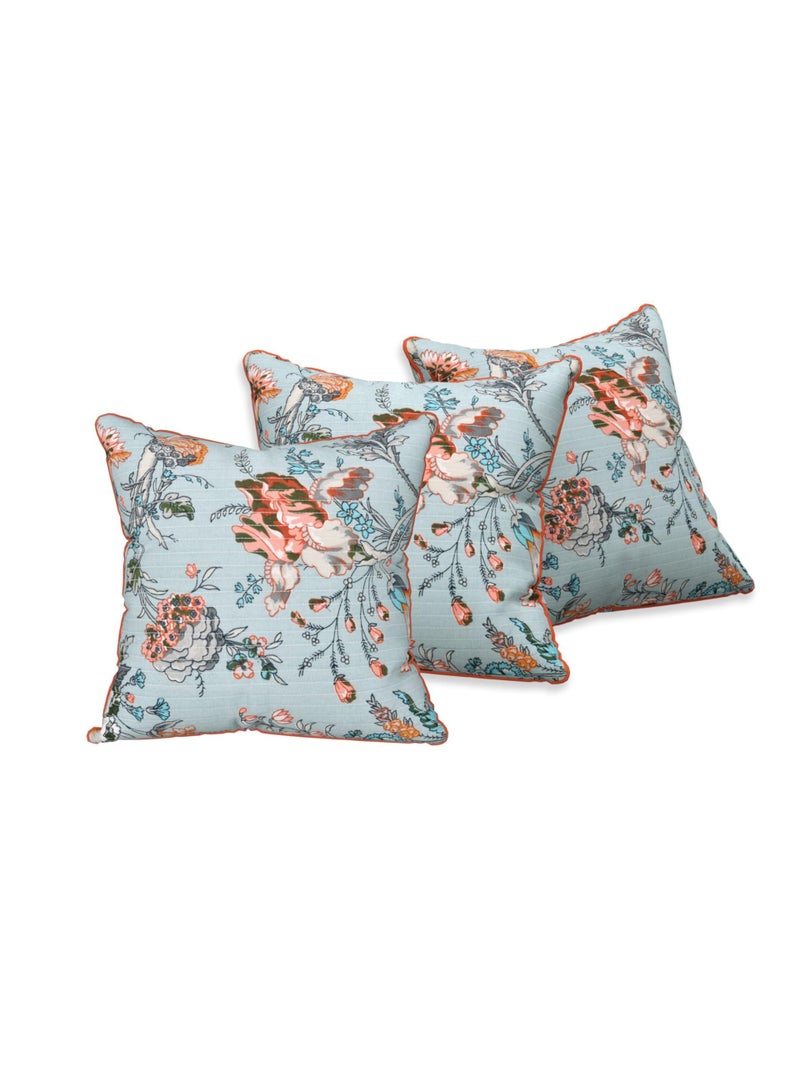 EasyGoods India Premium Cotton Cushion Covers 16x16 Inch | Soft Durable Fabric | Elegant Printed Covers for Sofa & Living Room | Hidden Zipper | Set of 3 - Image 1