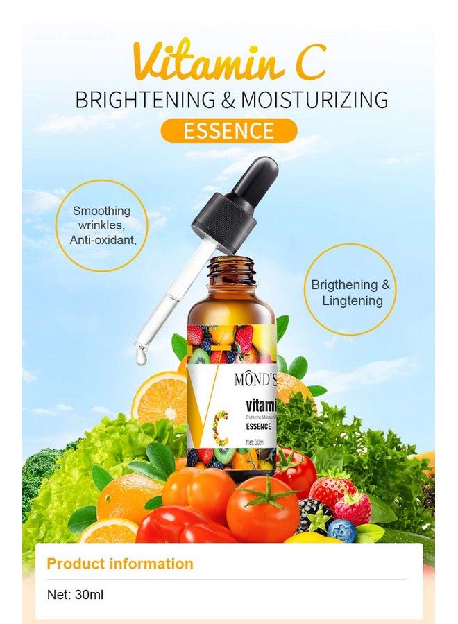 MOND'SUB Vitamin C Face Serum With 3O Ethyl Ascorbic Acid Vitamin D And Hyaluronic Acid For Brightening Antiaging And Hyperpigmentation 30Ml - Image 3