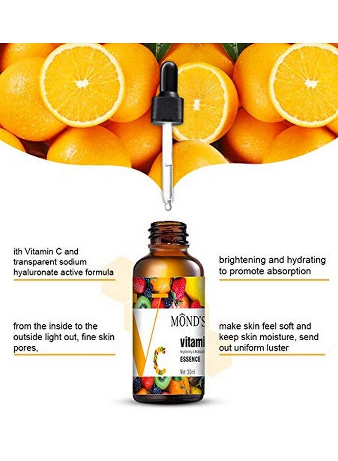 MOND'SUB Vitamin C Face Serum With 3O Ethyl Ascorbic Acid Vitamin D And Hyaluronic Acid For Brightening Antiaging And Hyperpigmentation 30Ml - Image 4