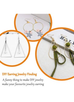 Oubaka 96Pcs Beading Earrings Hoop For Jewelry Making Round Beading Hoop Earrings Bulk Jewelry Making Supplies Jewelry Finding Triangle Teardrop Earring With Hoop For Diy Craft Earring Jewelry Making Earring  - Image 3