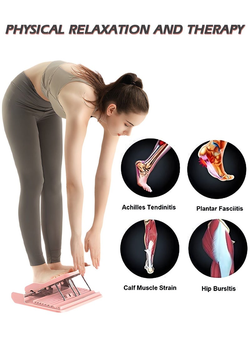 GROIC Slant Board Calf Stretcher Adjustable 9 Level Anti Slip Design Incline Boa,Foot for Leg Stretch Ankle Exercise Training Equipment with Pull Rope  - Image 2