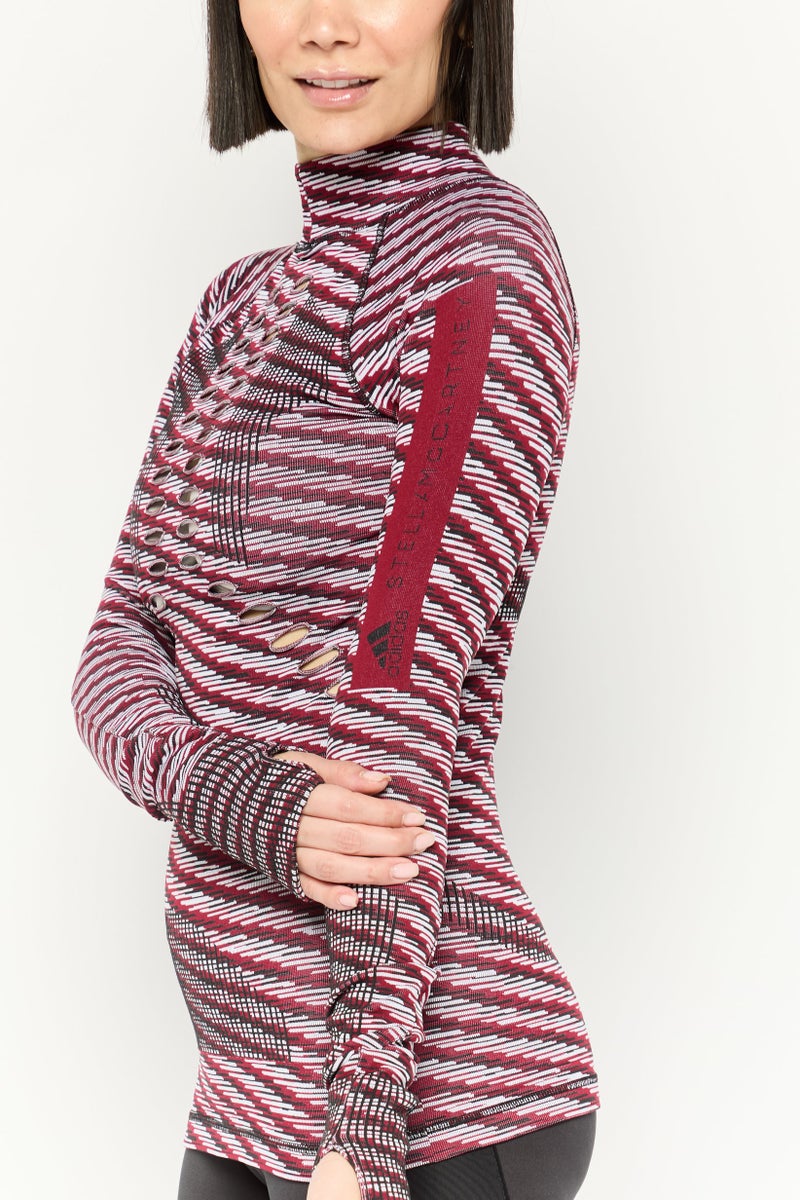 Adidas أديداس بواسطة ستيلا مكارتني بلوزة تدريب طويلة الأكمام للنساء، متعددة الألوان - Image 3