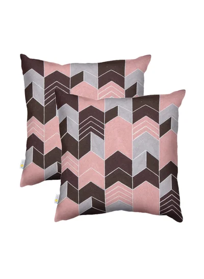 Donetella 2 Piece Embroidered Cushion Cover 45X45 cm without Filler Multicolor